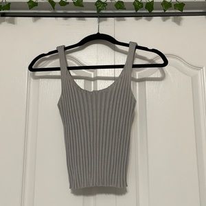 Gray Crop Top